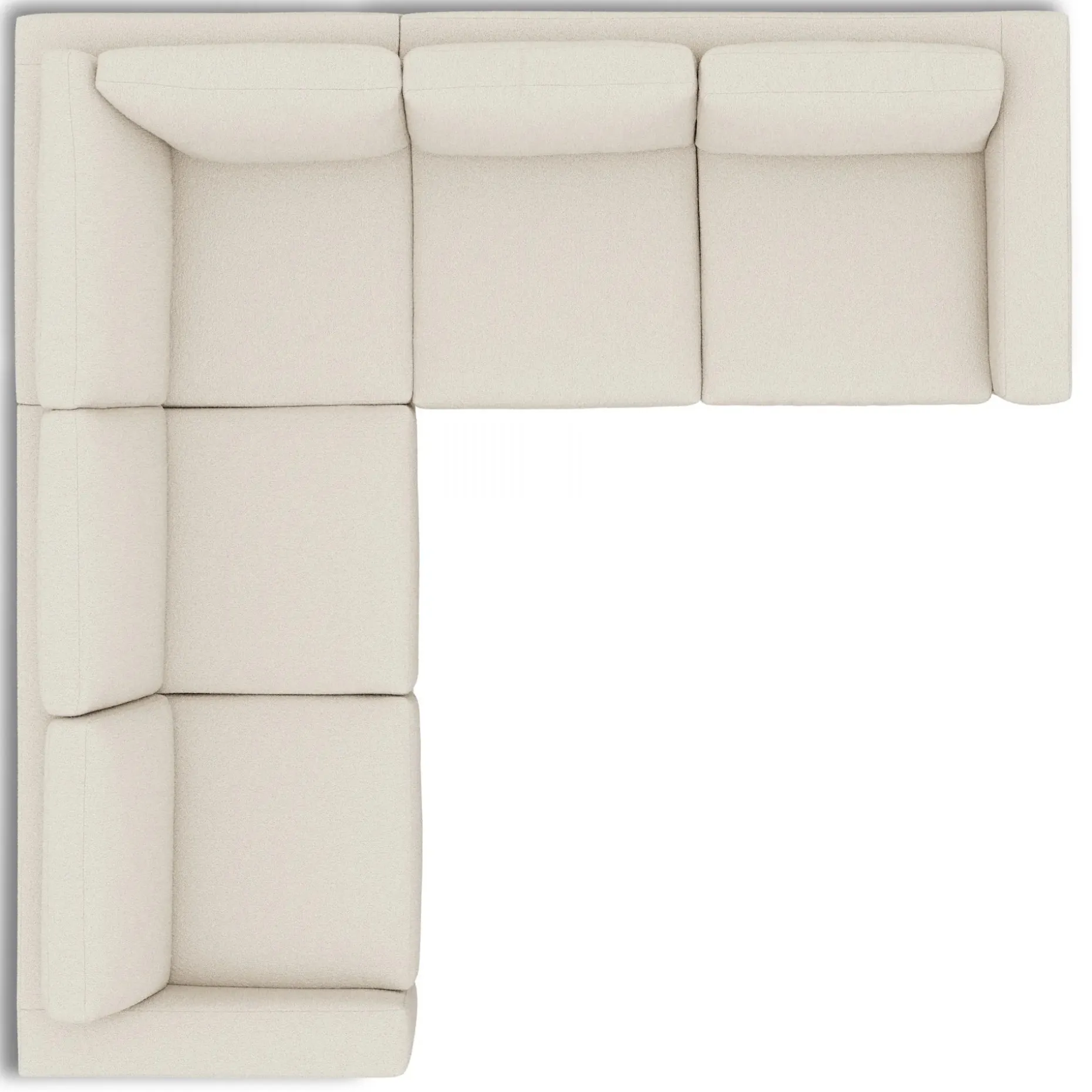 Riley 104" Corner Sectional - Ivory Wool Bouclé
