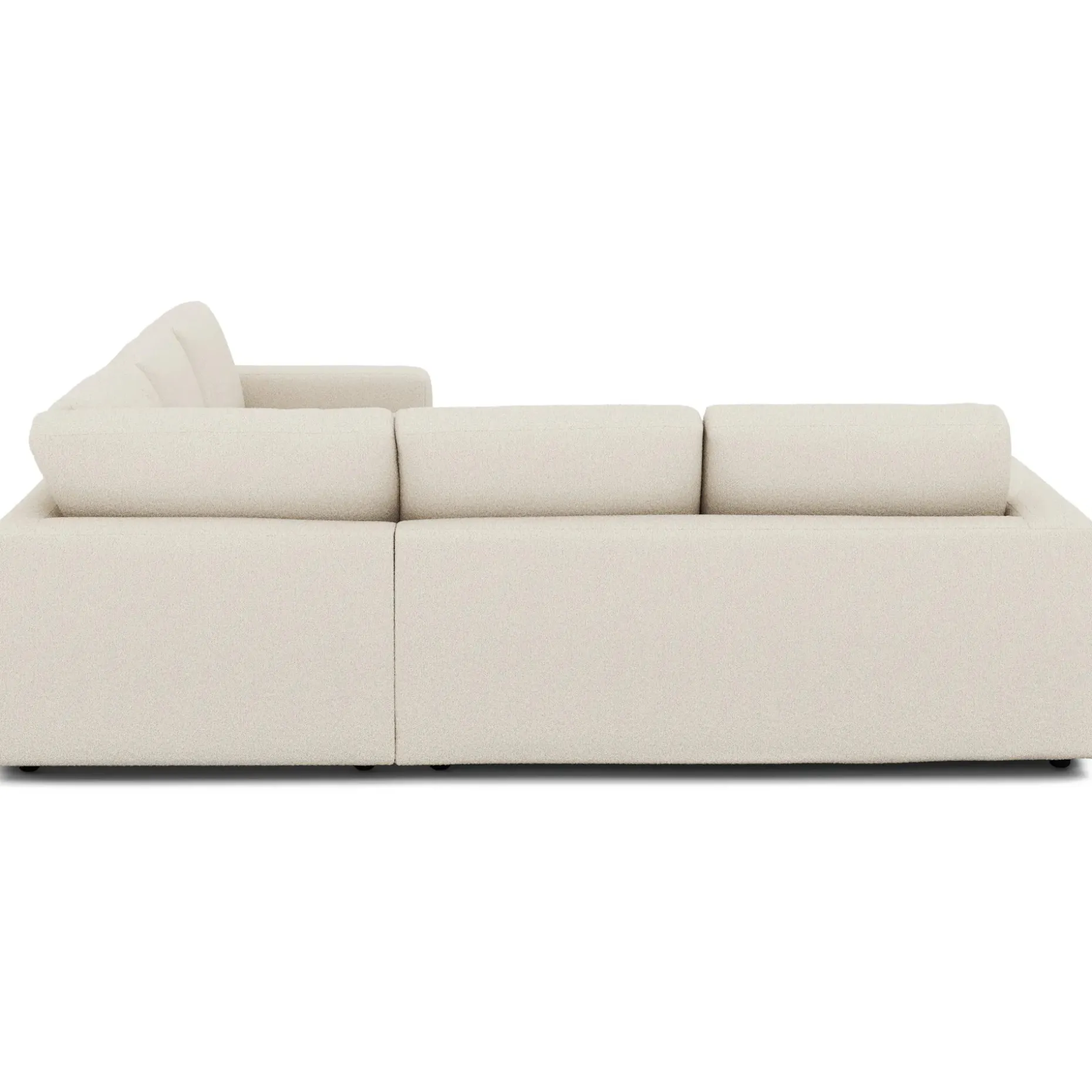Riley 104" Corner Sectional - Ivory Wool Bouclé