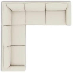 Riley 114" Corner Sectional - Ivory Wool Bouclé