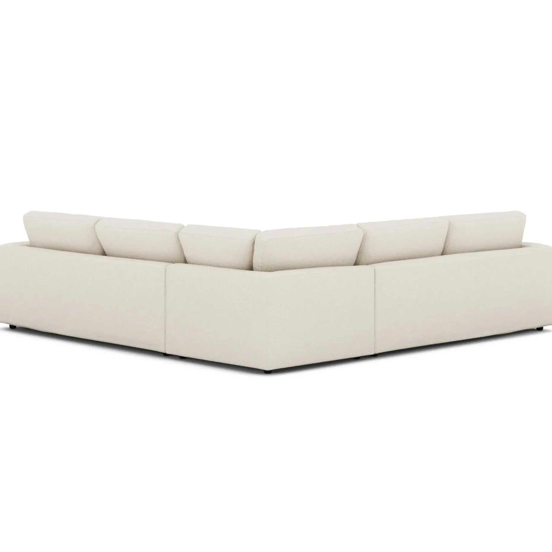 Riley 114" Corner Sectional - Ivory Wool Bouclé