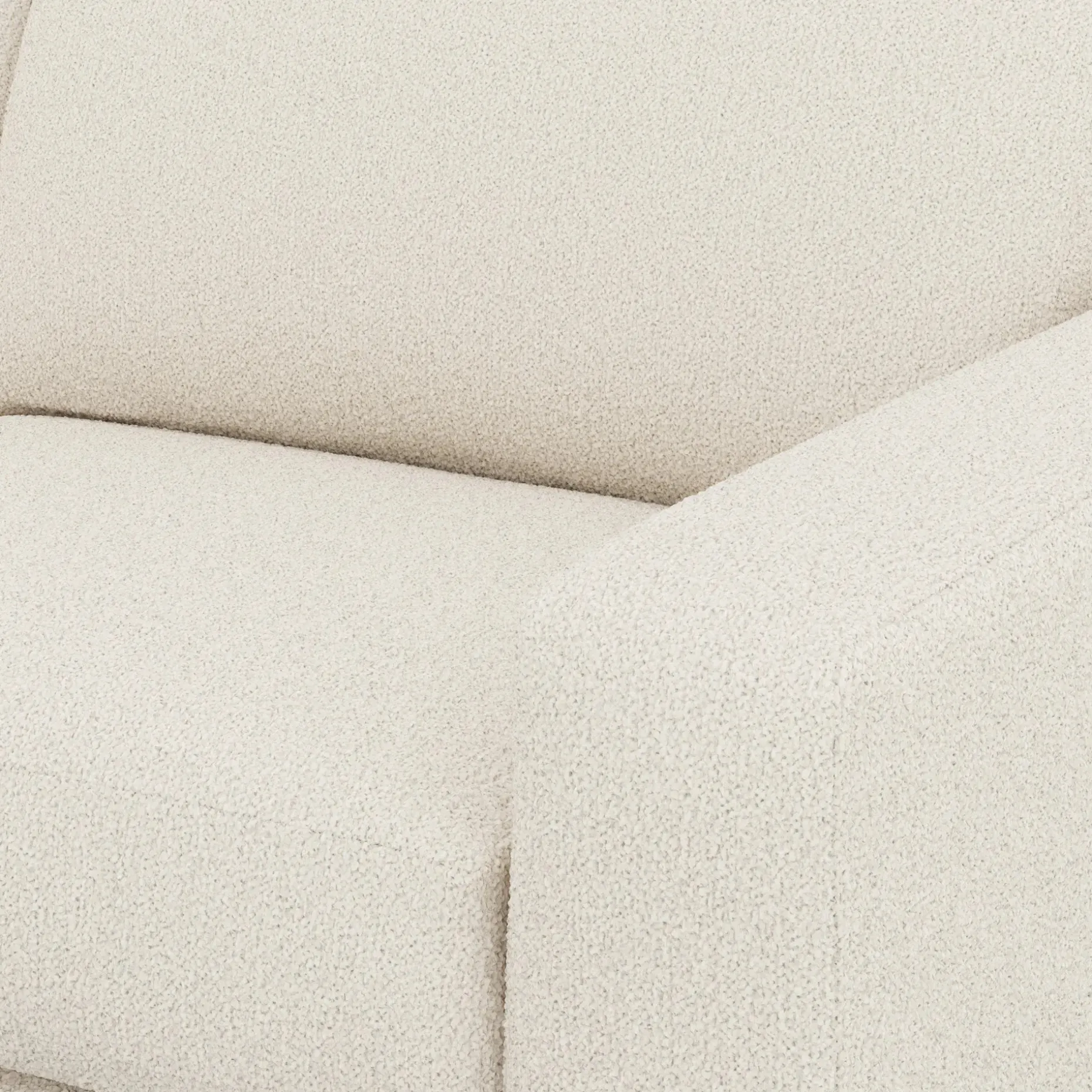 Riley 114" Corner Sectional - Ivory Wool Bouclé