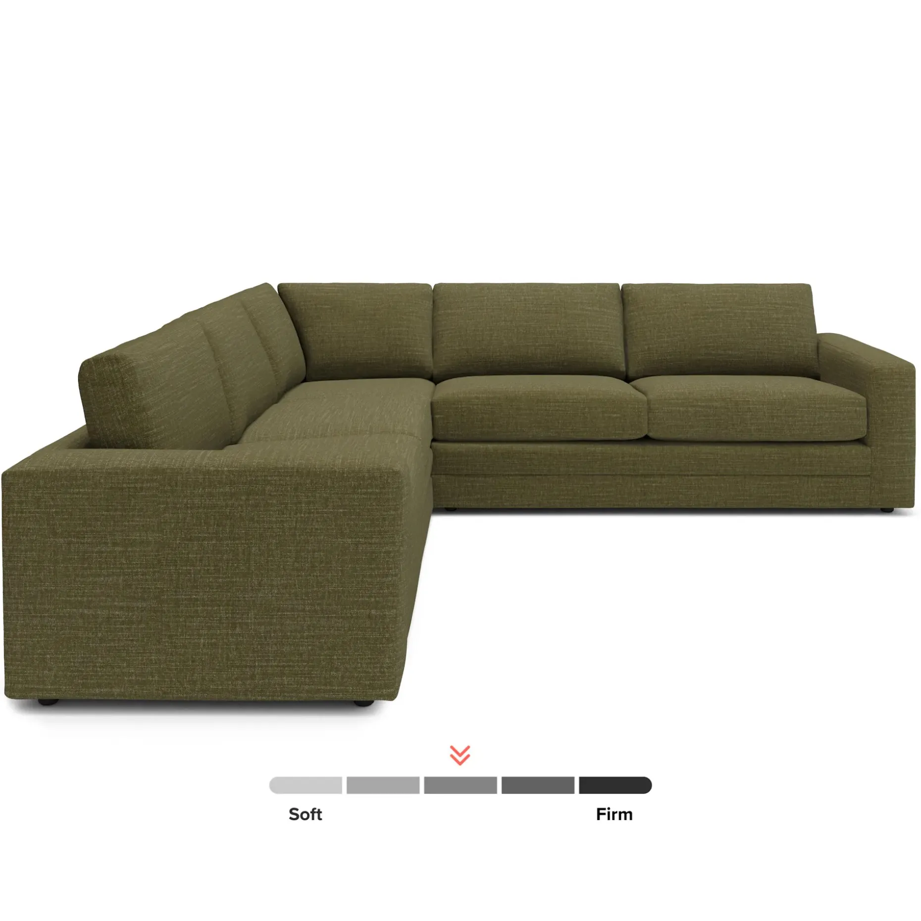 Riley 114" Corner Sectional - Napa Moss