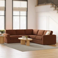 Riley 104" Corner Sectional - Napa Rust