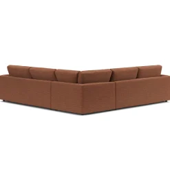 Riley 114" Corner Sectional - Napa Rust