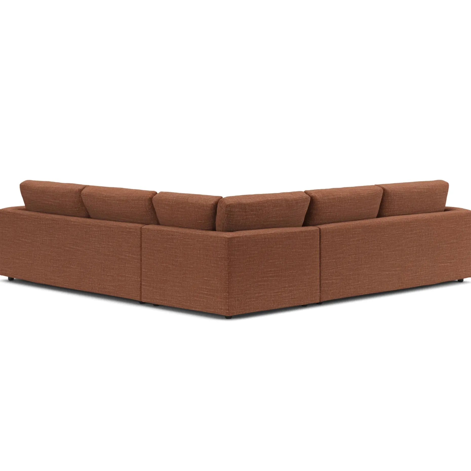 Riley 114" Corner Sectional - Napa Rust