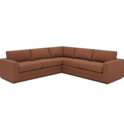 Riley 114" Corner Sectional - Napa Rust