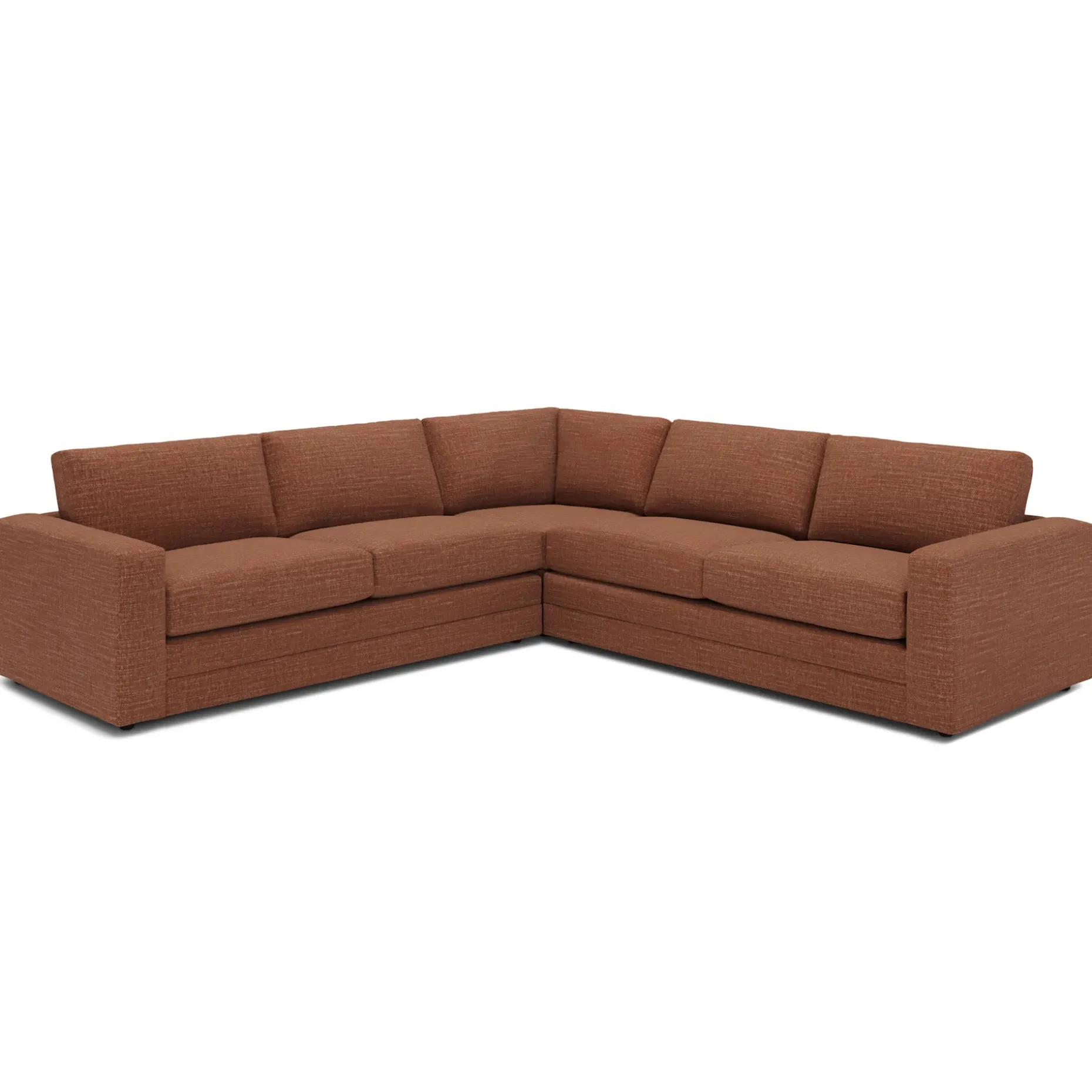 Riley 114" Corner Sectional - Napa Rust