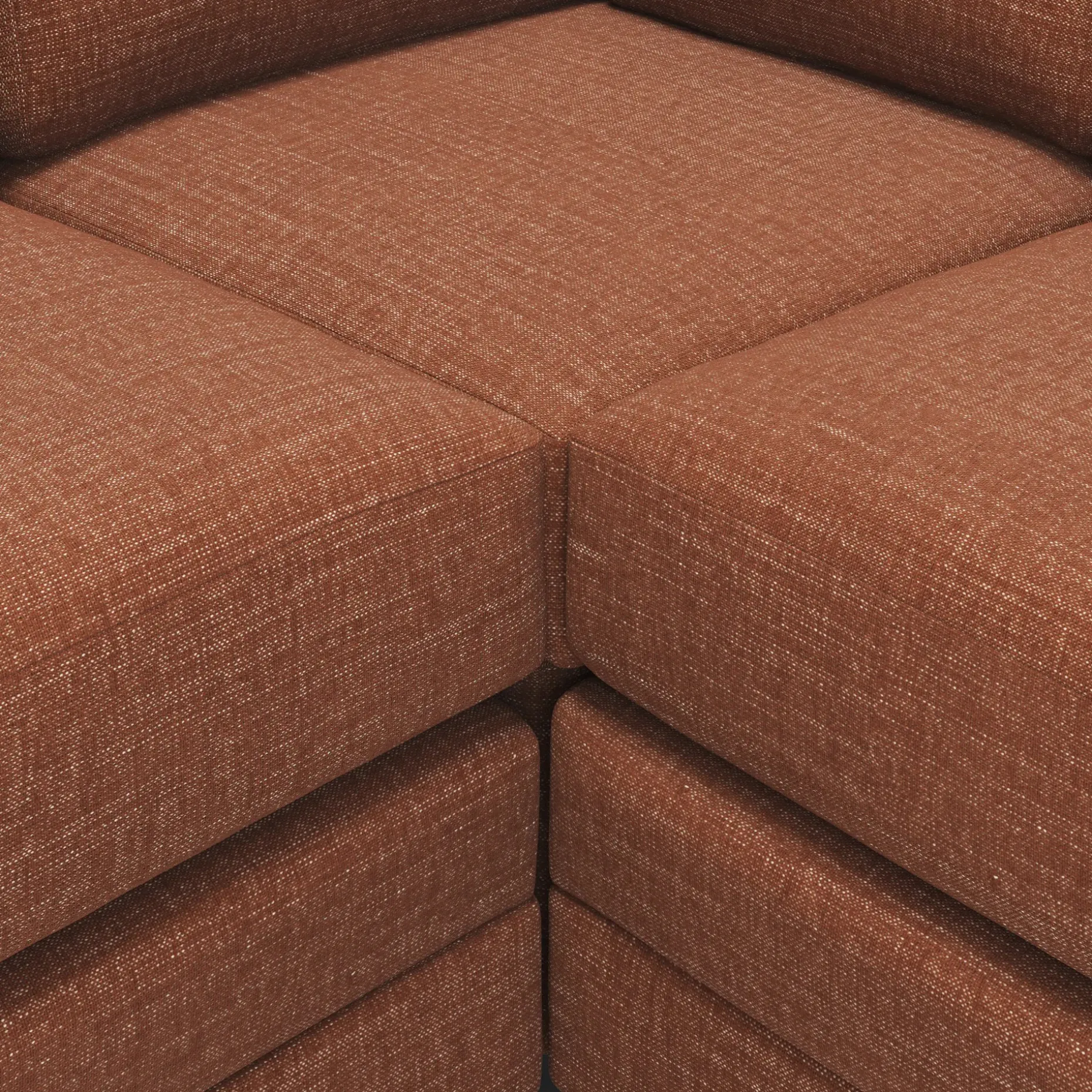 Riley 114" Corner Sectional - Napa Rust