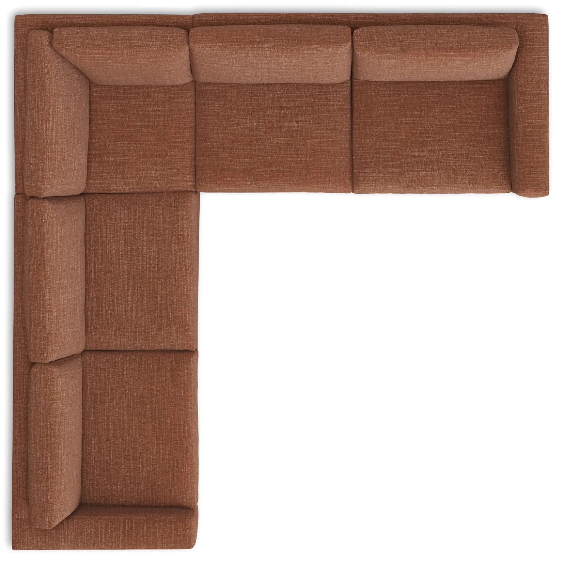 Riley 114" Corner Sectional - Napa Rust