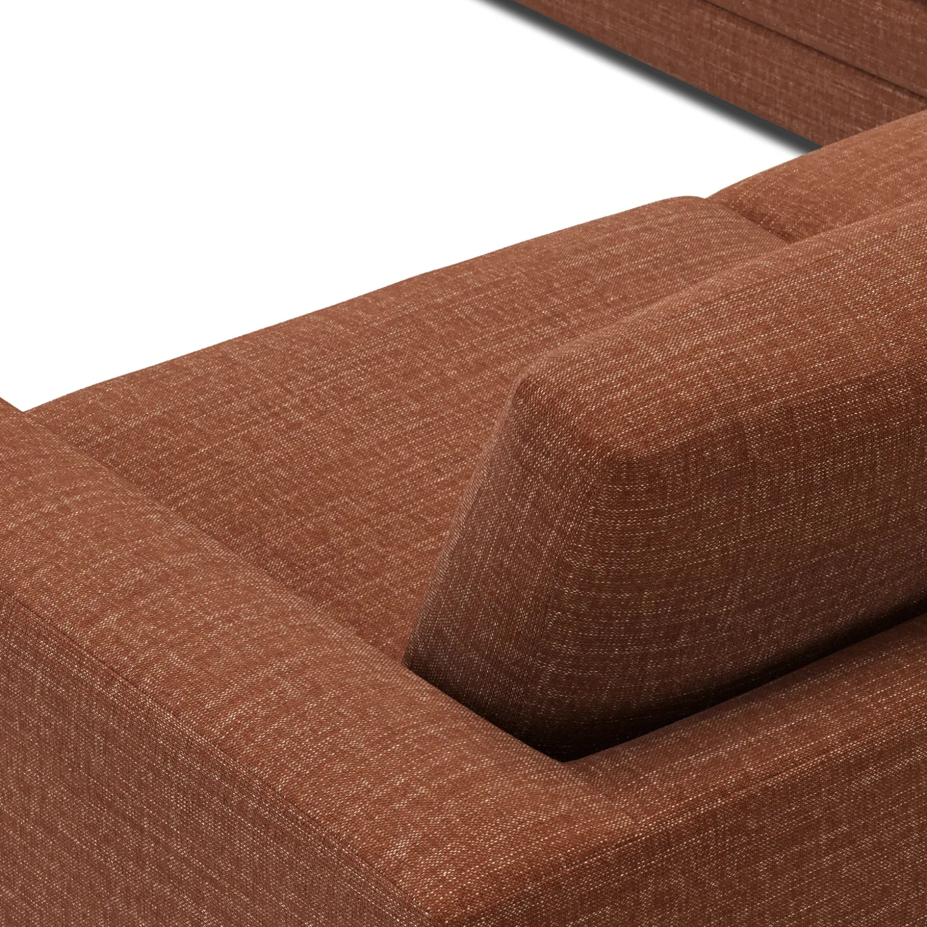 Riley 114" Corner Sectional - Napa Rust