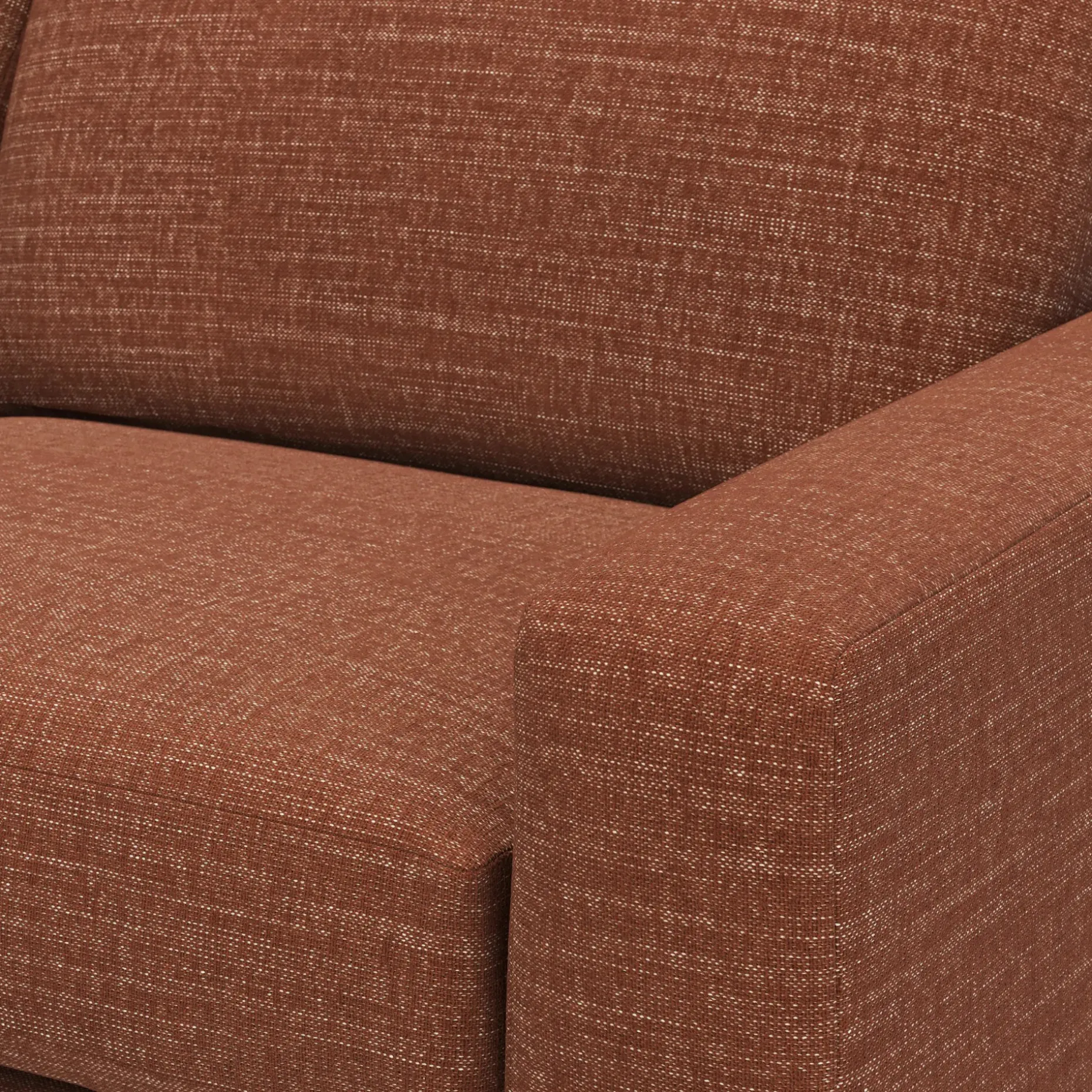 Riley 114" Corner Sectional - Napa Rust