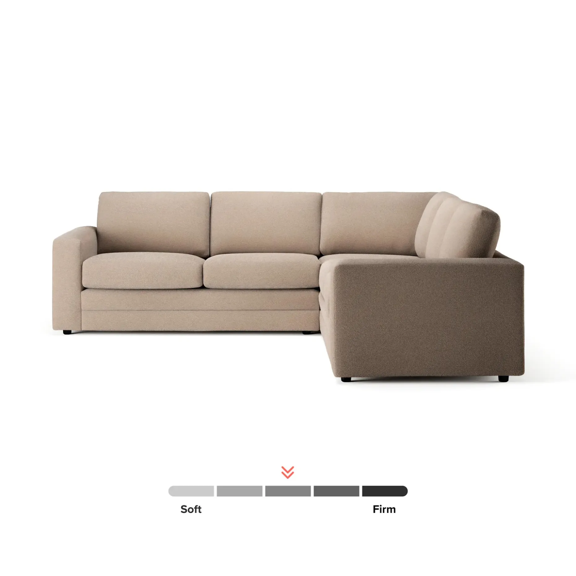Riley 104" Corner Sectional - Sandstone Wool Bouclé