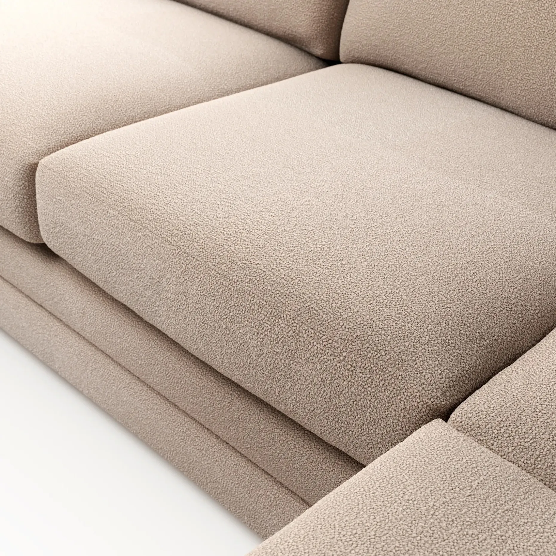 Riley 104" Corner Sectional - Sandstone Wool Bouclé