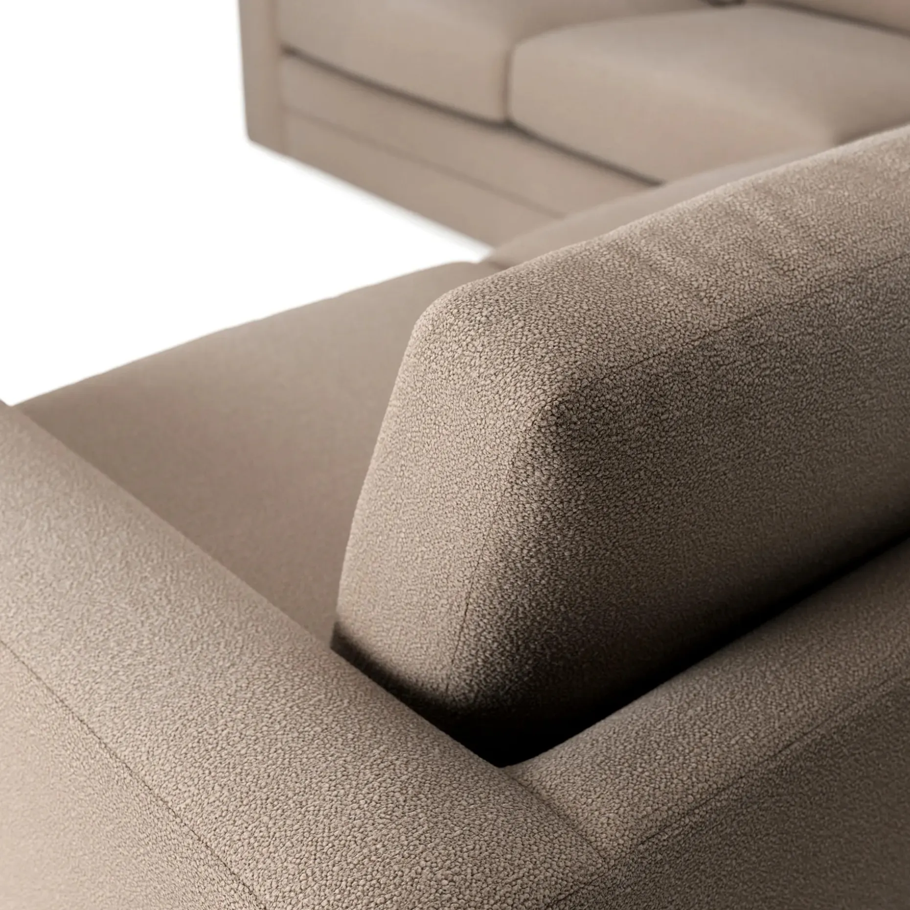 Riley 104" Corner Sectional - Sandstone Wool Bouclé