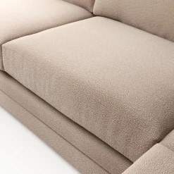Riley 114" Corner Sectional - Sandstone Wool Bouclé
