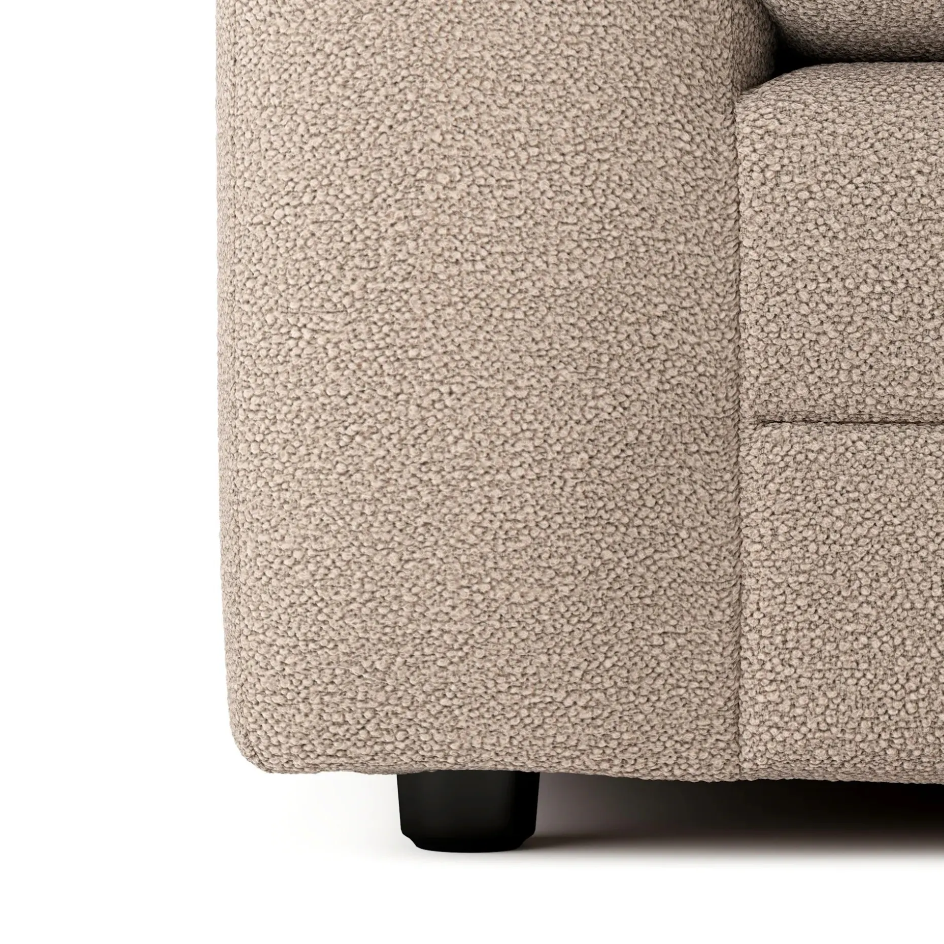 Riley 114" Corner Sectional - Sandstone Wool Bouclé