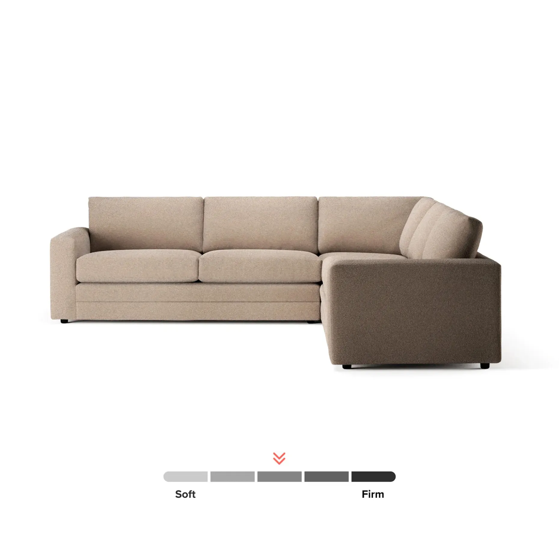 Riley 114" Corner Sectional - Sandstone Wool Bouclé