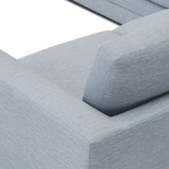 Riley 104" Corner Sectional - Silver Light Blue