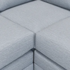 Riley 104" Corner Sectional - Silver Light Blue