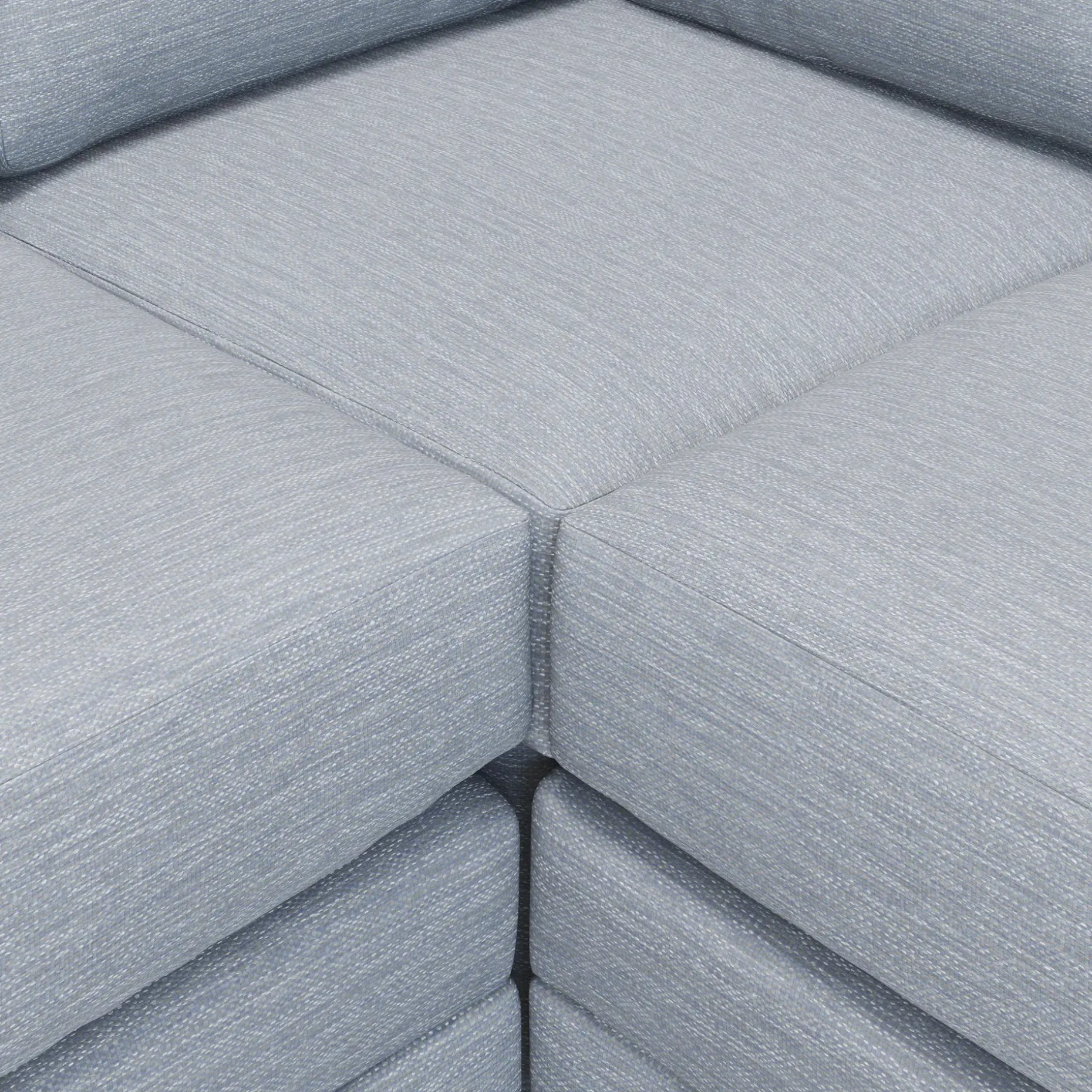 Riley 104" Corner Sectional - Silver Light Blue