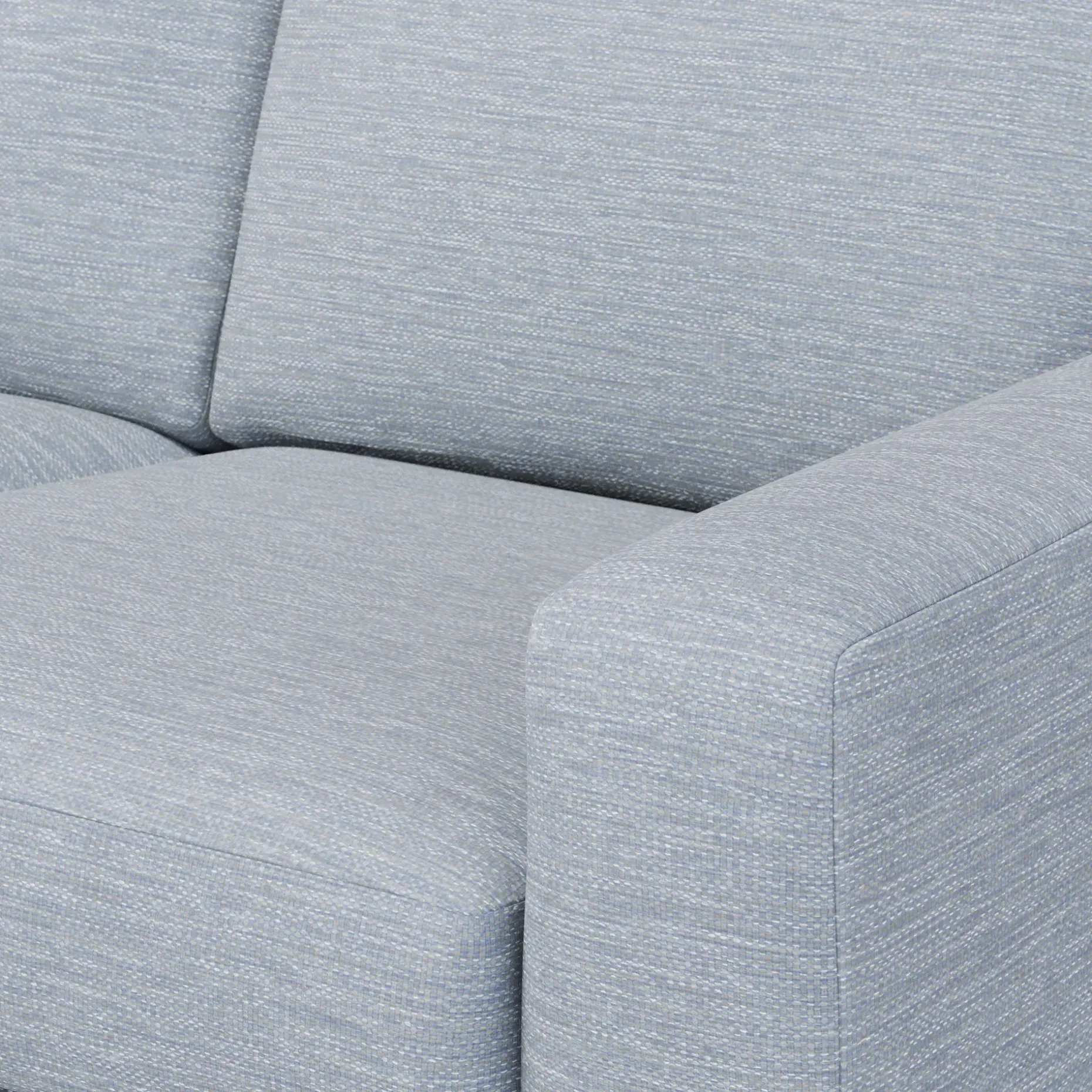 Riley 104" Corner Sectional - Silver Light Blue