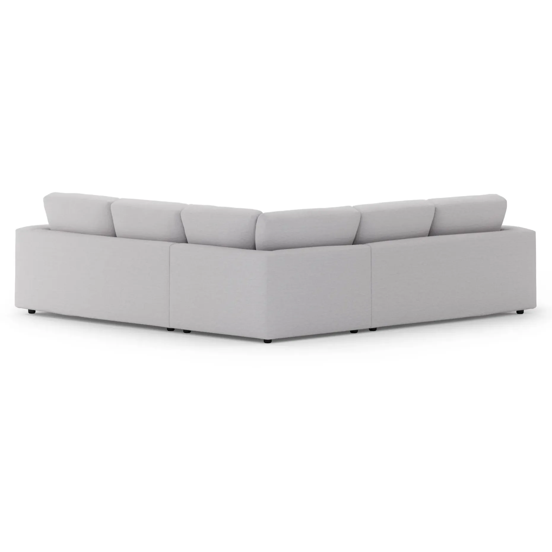Riley 104" Corner Sectional - Silver Ivory