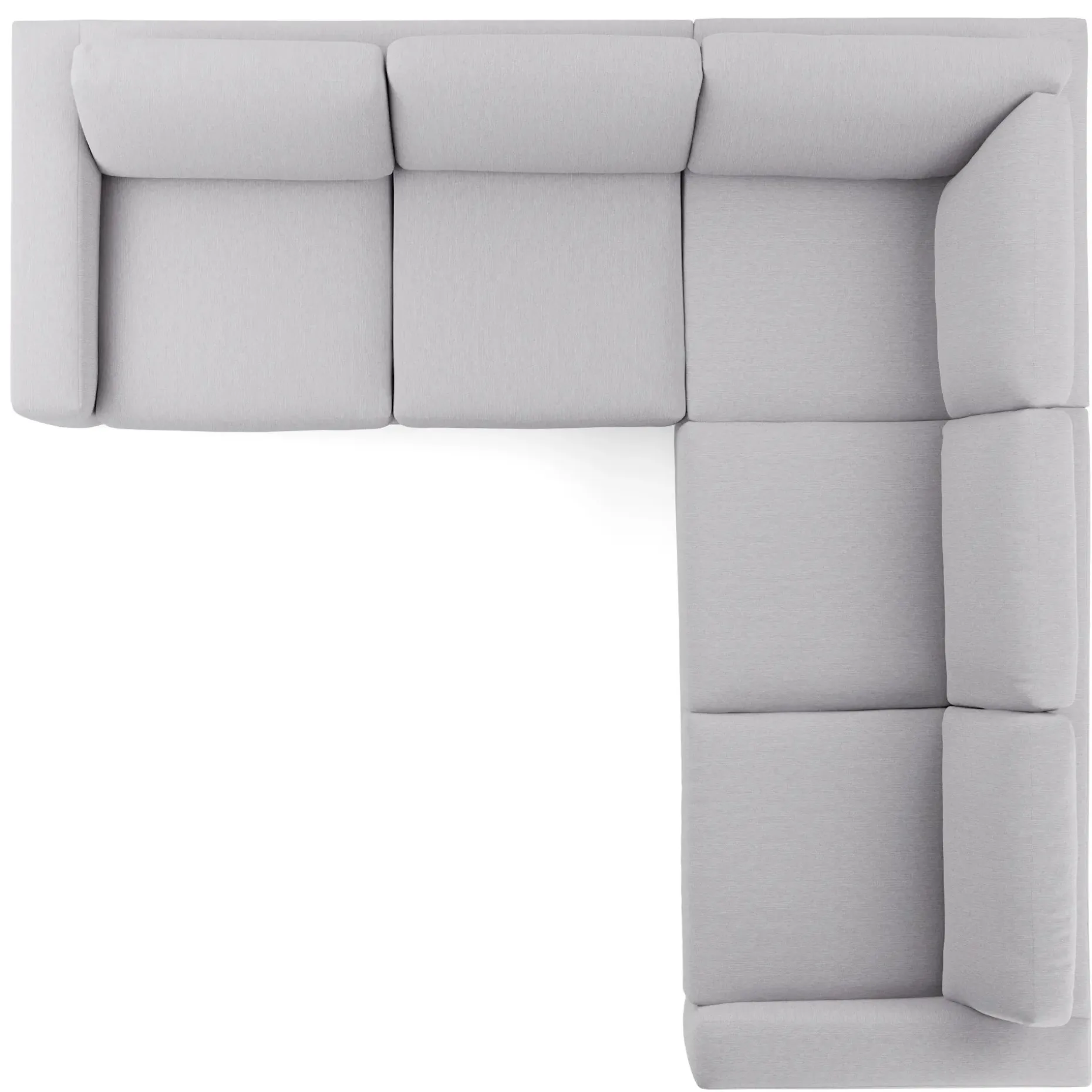 Riley 104" Corner Sectional - Silver Ivory