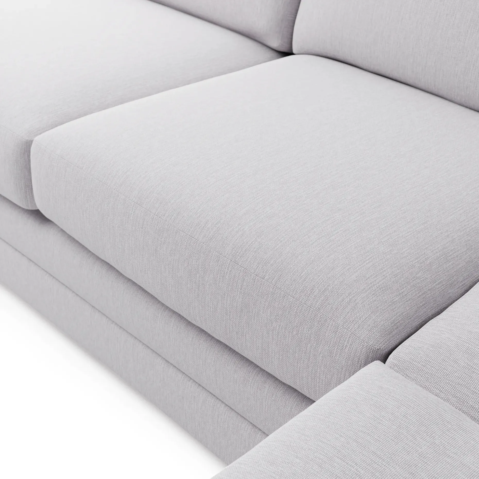 Riley 104" Corner Sectional - Silver Ivory