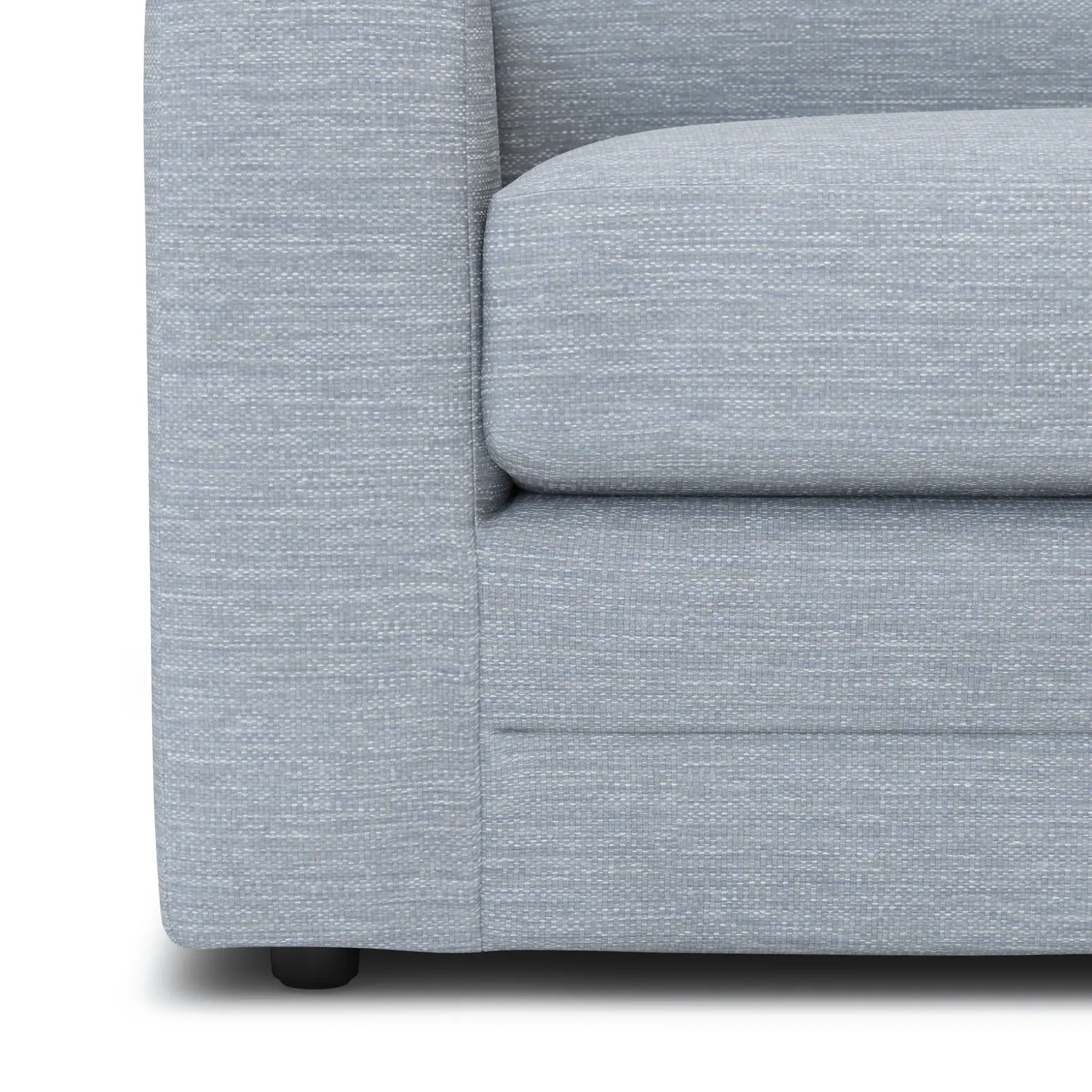 Riley 114" Corner Sectional - Silver Light Blue