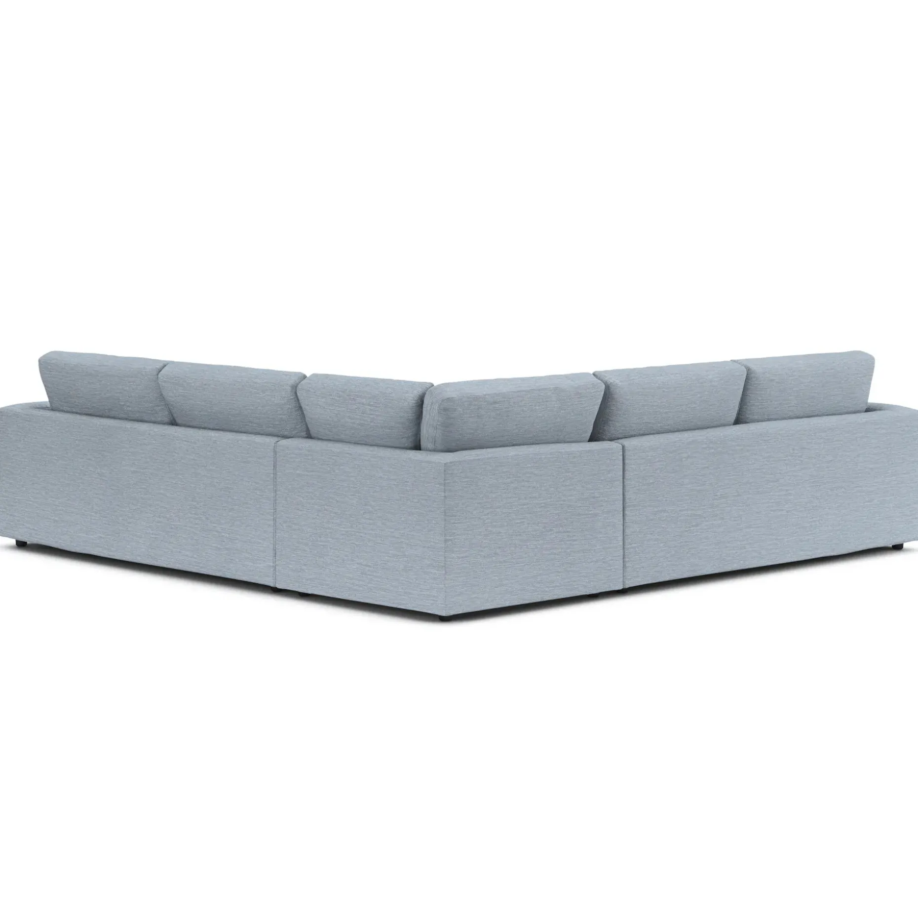 Riley 114" Corner Sectional - Silver Light Blue