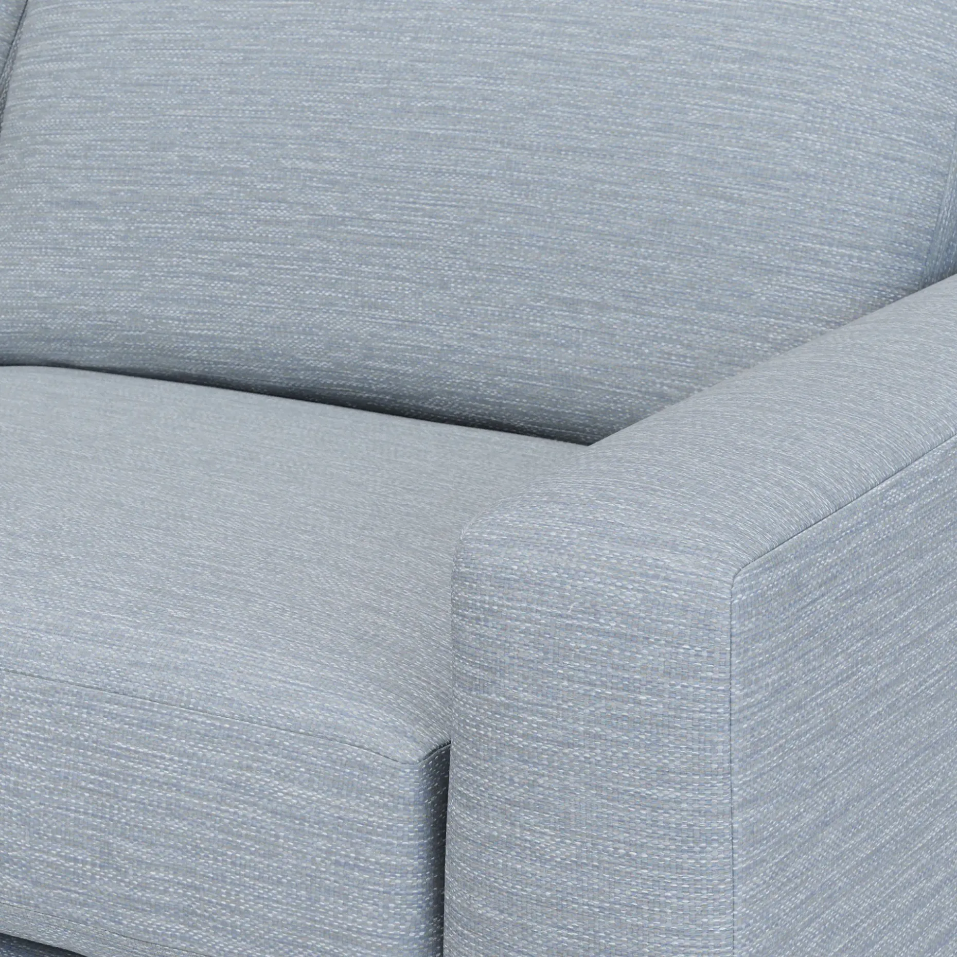 Riley 114" Corner Sectional - Silver Light Blue