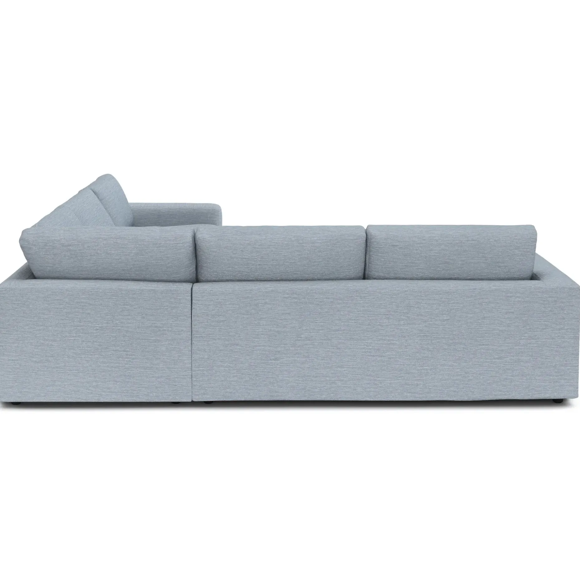 Riley 114" Corner Sectional - Silver Light Blue