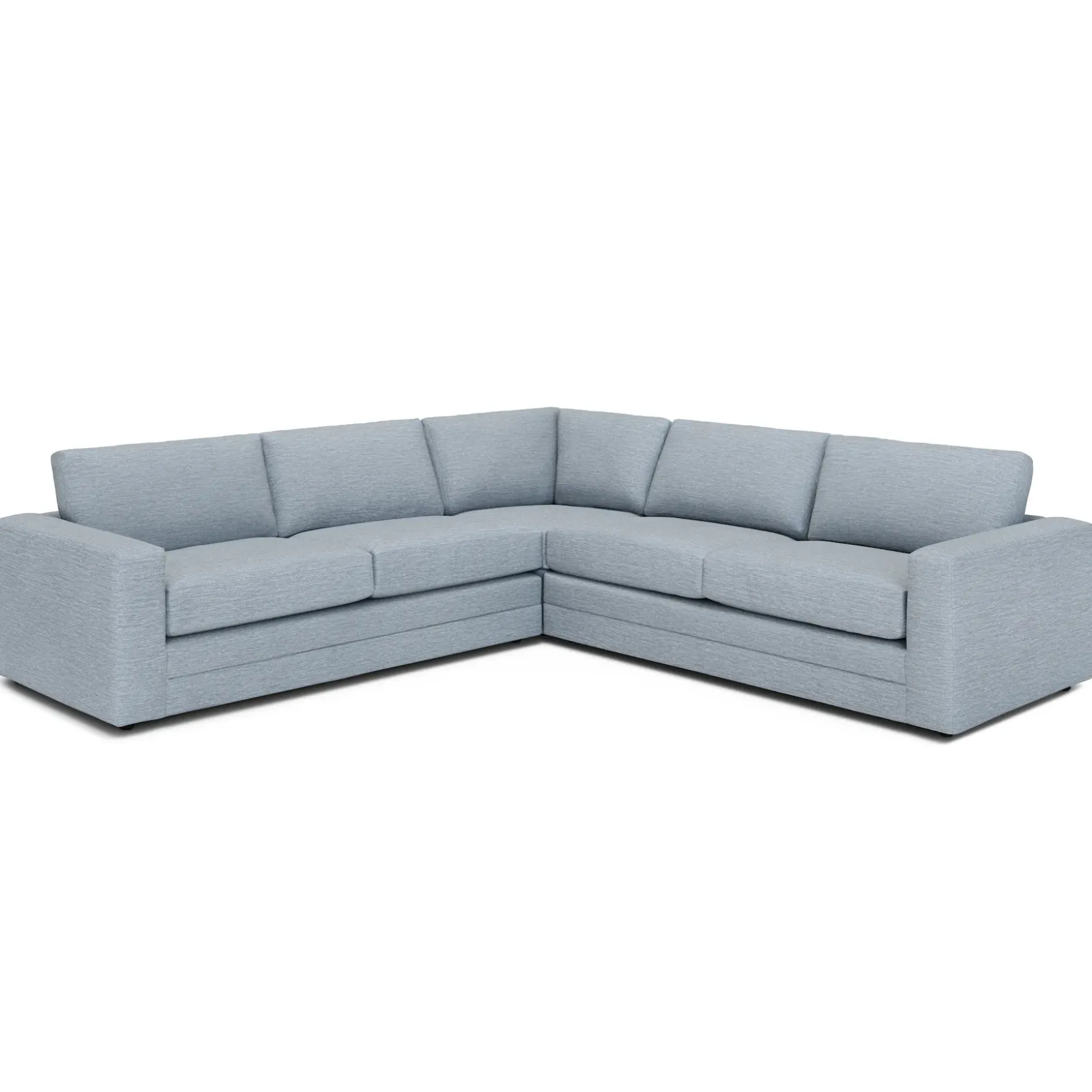 Riley 114" Corner Sectional - Silver Light Blue