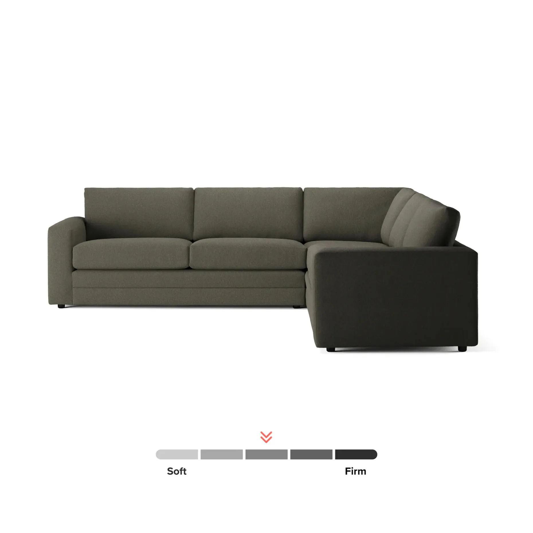 Riley 114" Corner Sectional - Silver Moss