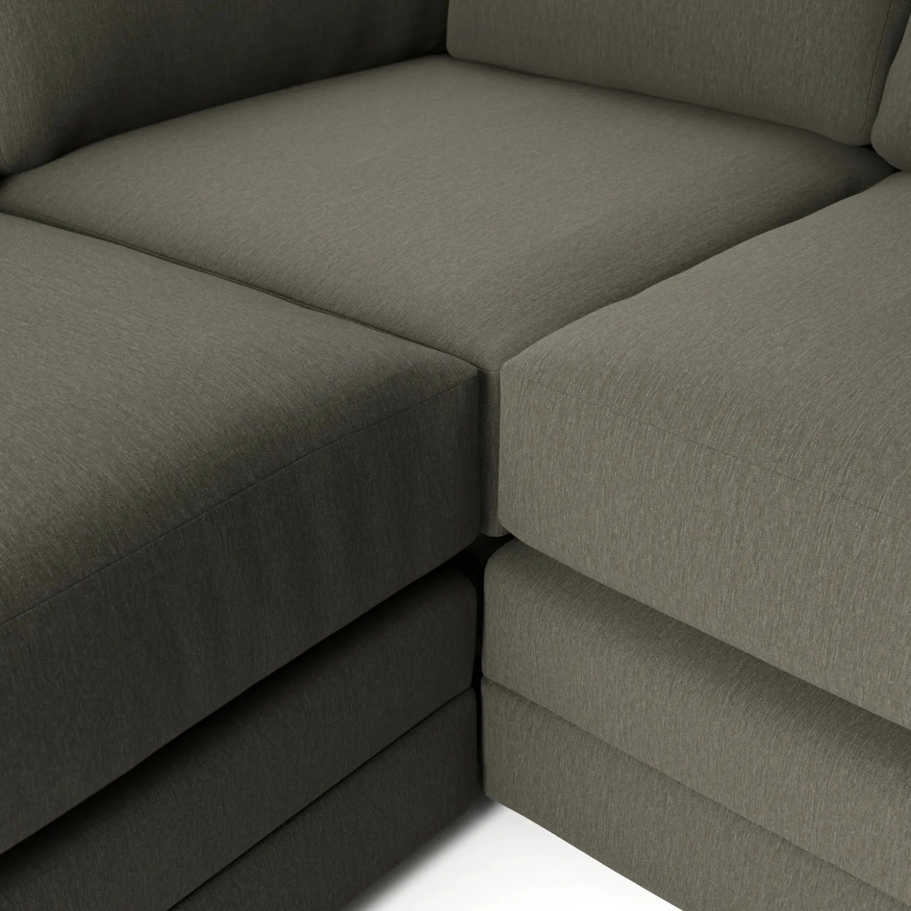 Riley 114" Corner Sectional - Silver Moss