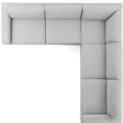 Riley 114" Corner Sectional - Silver Ivory