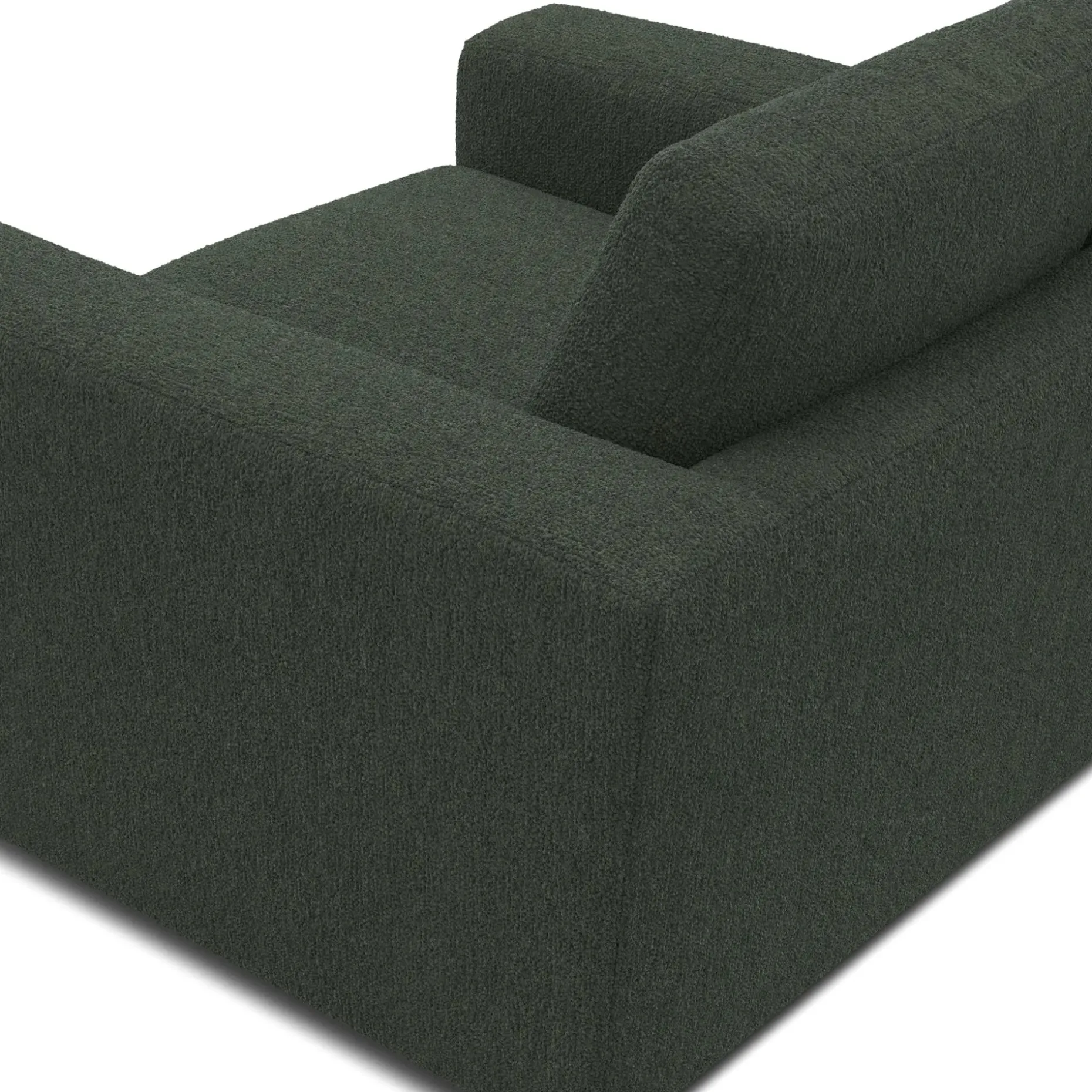Riley 42" Grand Swivel Chair - Green Wool Bouclé