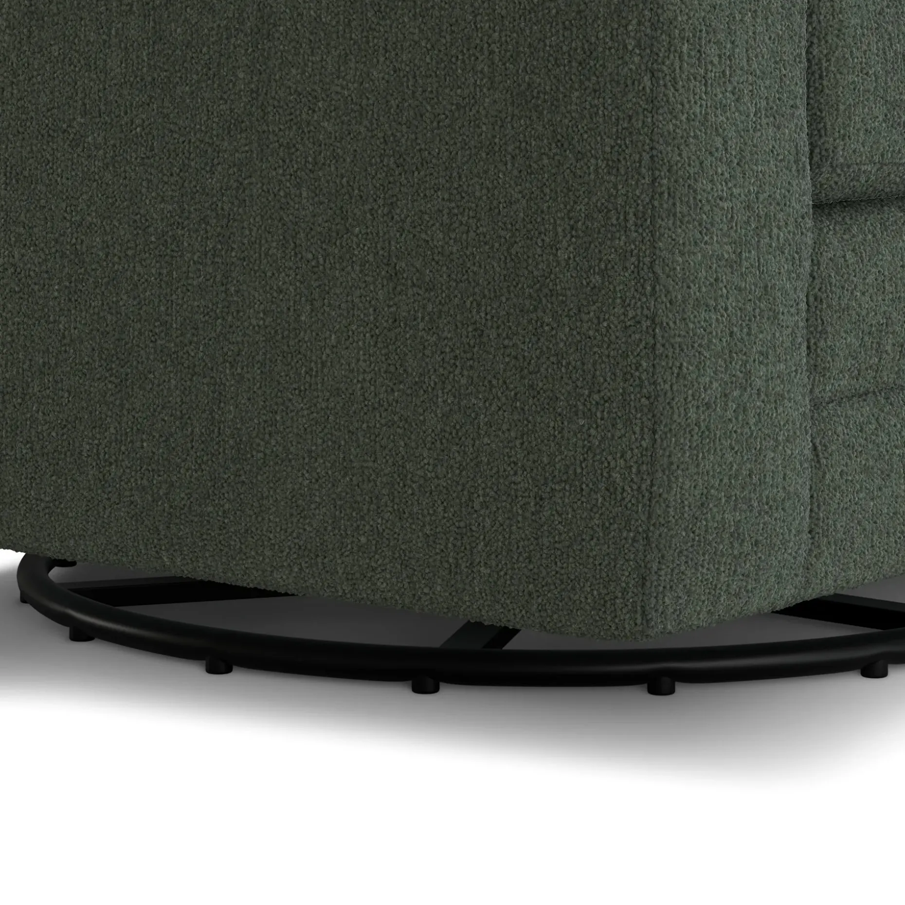 Riley 42" Grand Swivel Chair - Green Wool Bouclé