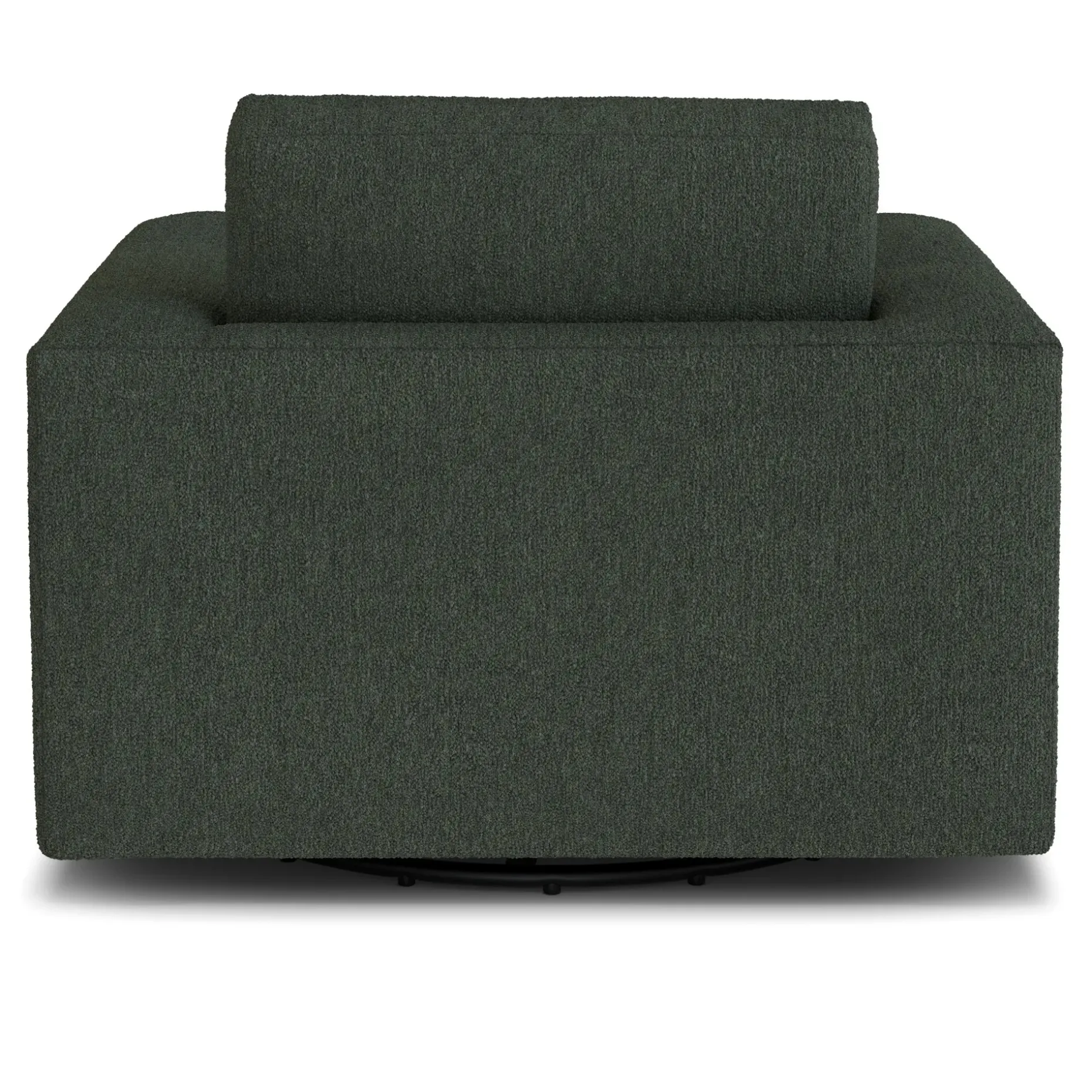 Riley 42" Grand Swivel Chair - Green Wool Bouclé