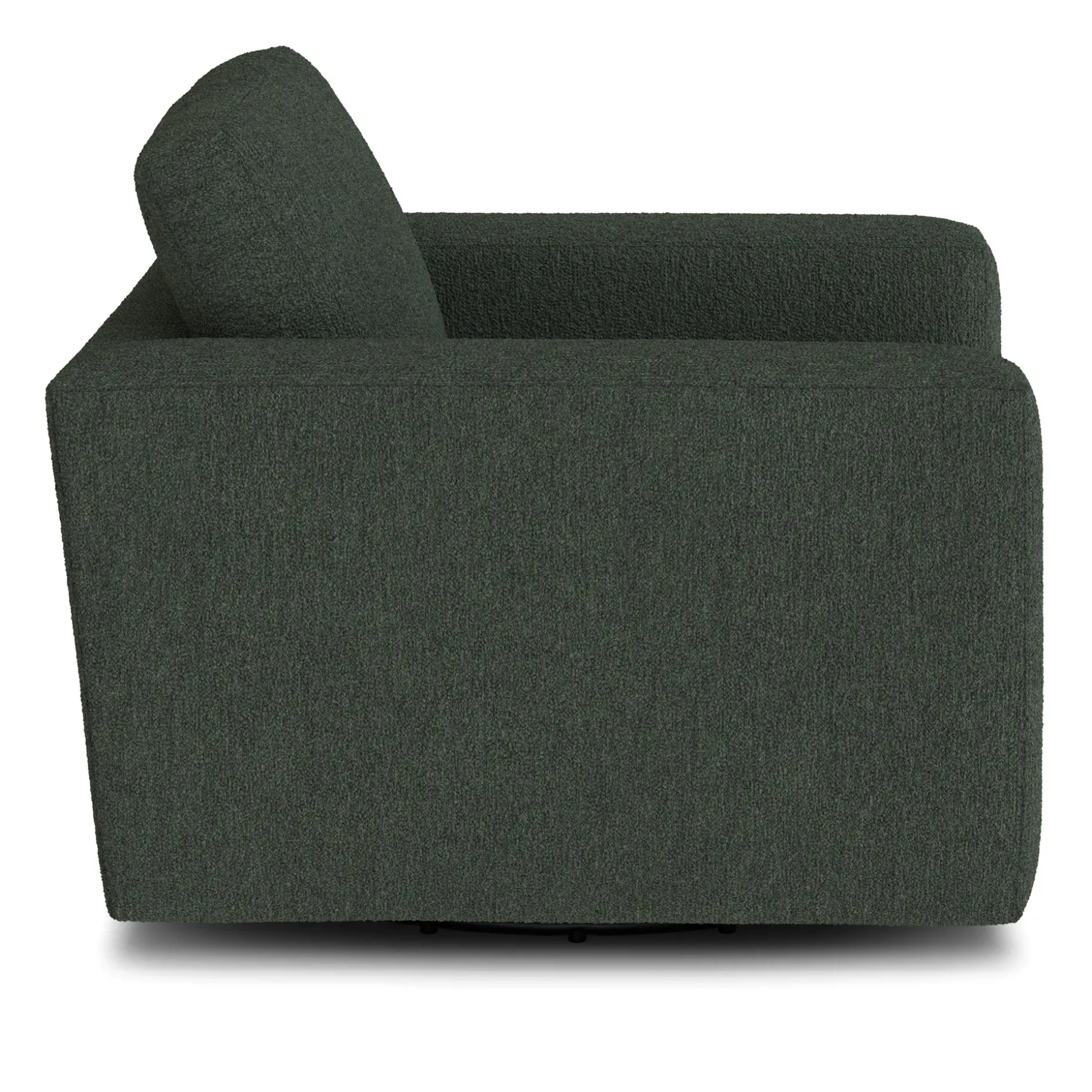 Riley 42" Grand Swivel Chair - Green Wool Bouclé