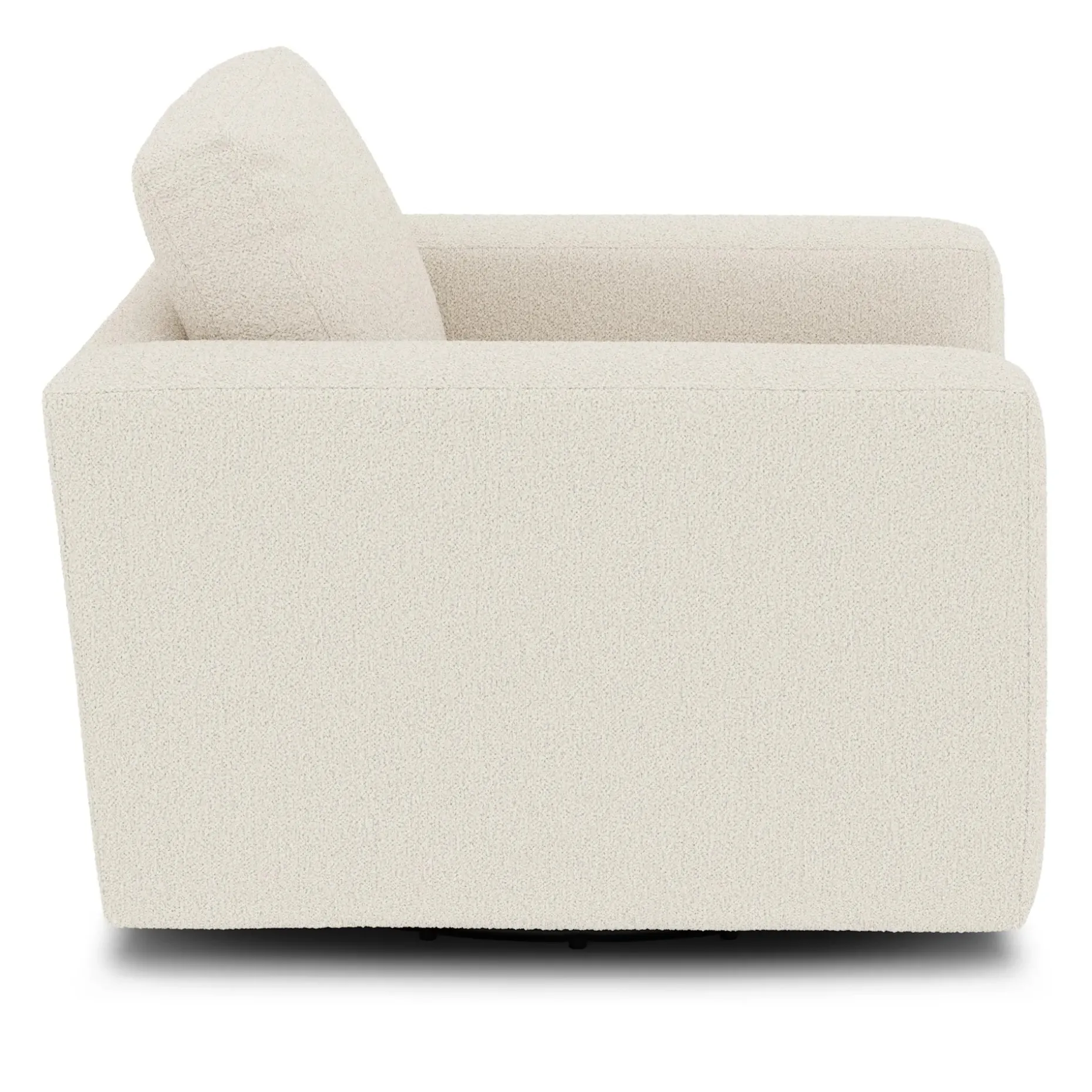 Riley 42" Grand Swivel Chair - Ivory Wool Bouclé