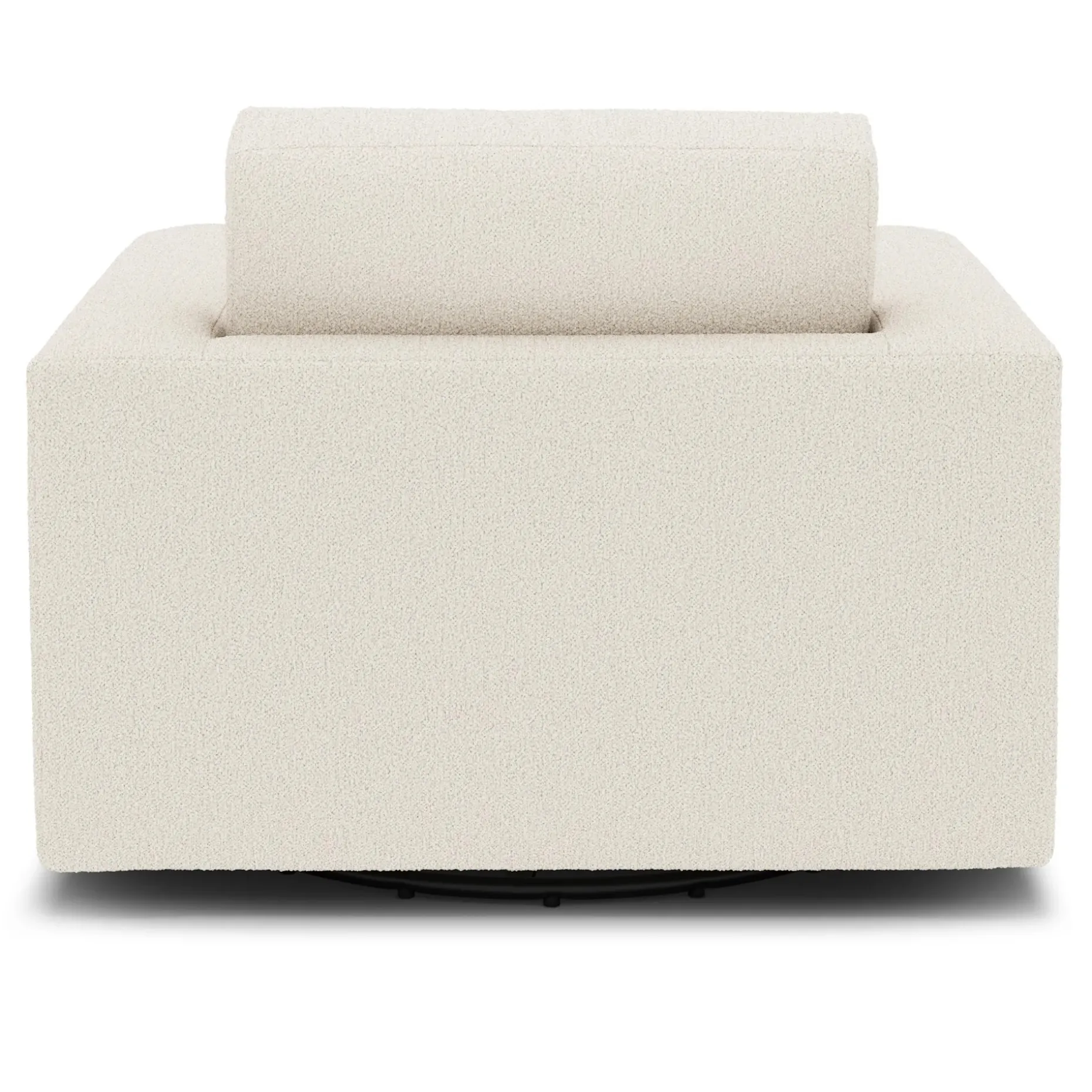 Riley 42" Grand Swivel Chair - Ivory Wool Bouclé