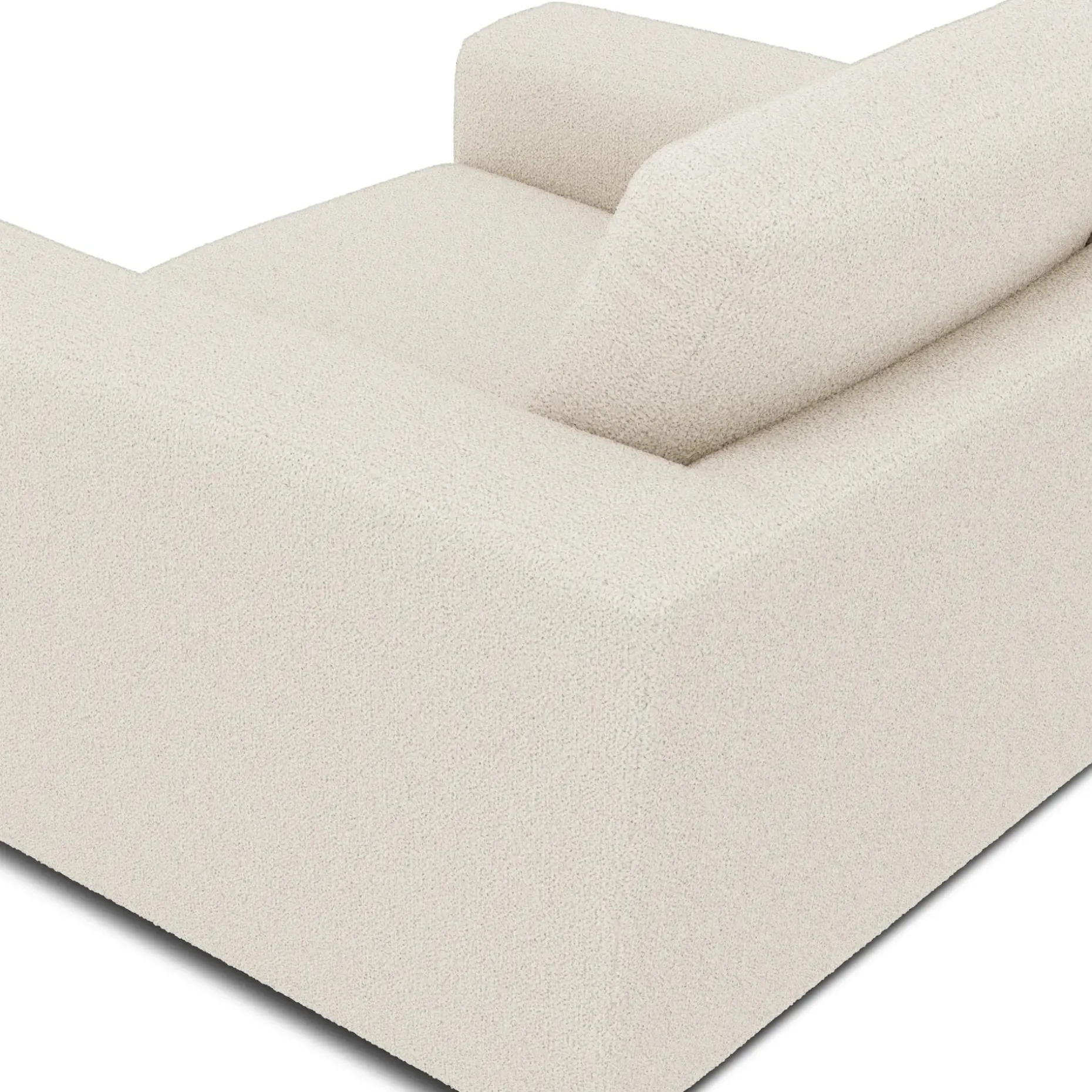 Riley 42" Grand Swivel Chair - Ivory Wool Bouclé