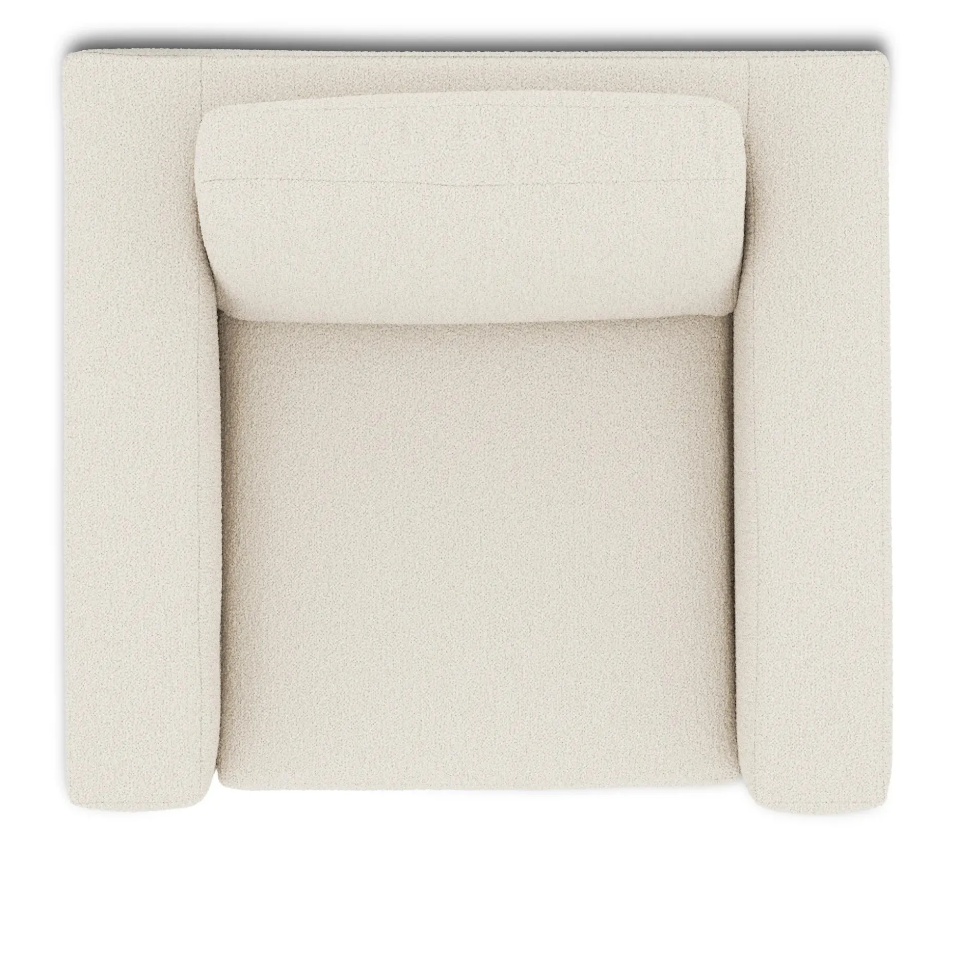 Riley 42" Grand Swivel Chair - Ivory Wool Bouclé