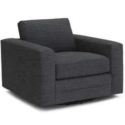 Riley 42" Grand Swivel Chair - Napa Charcoal