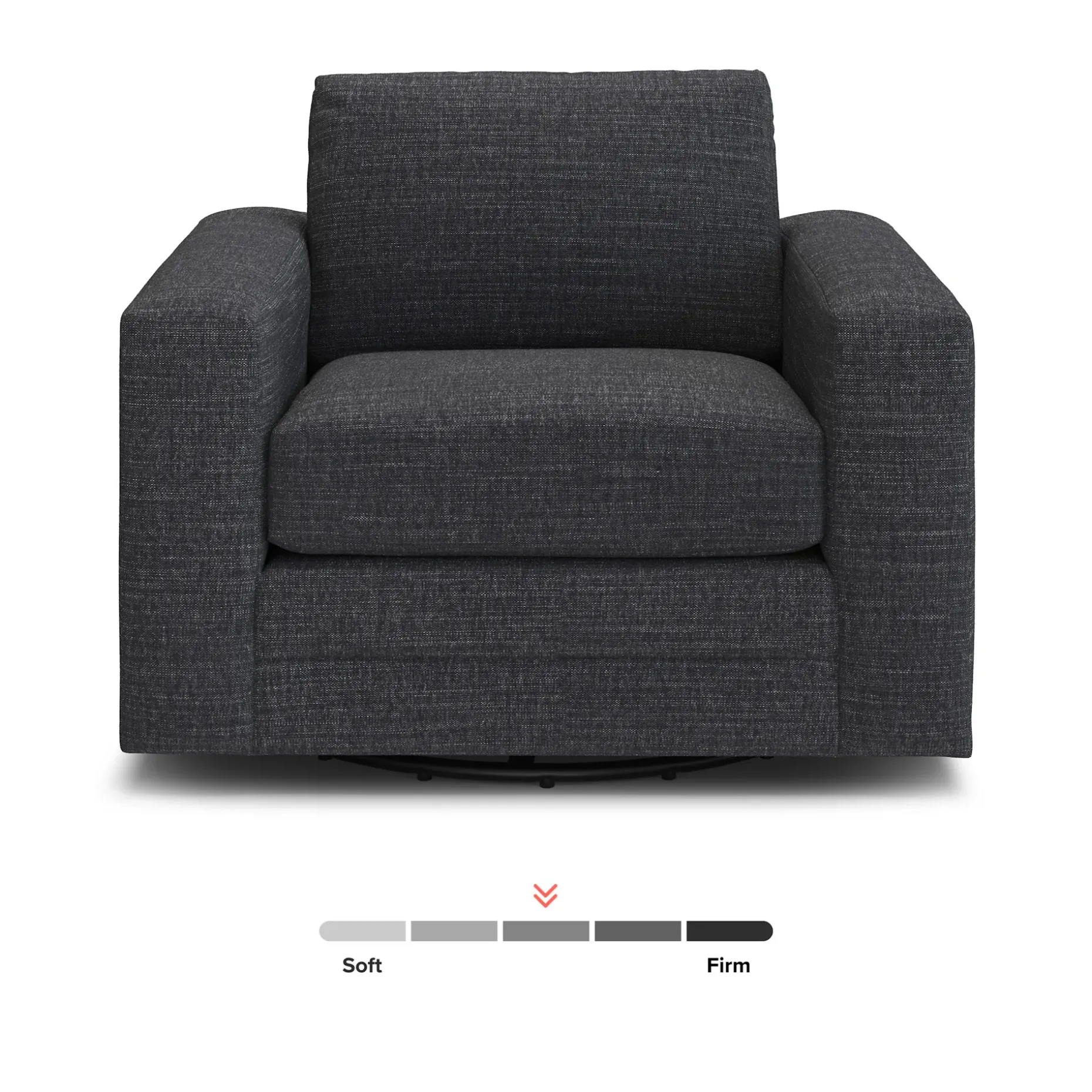 Riley 42" Grand Swivel Chair - Napa Charcoal