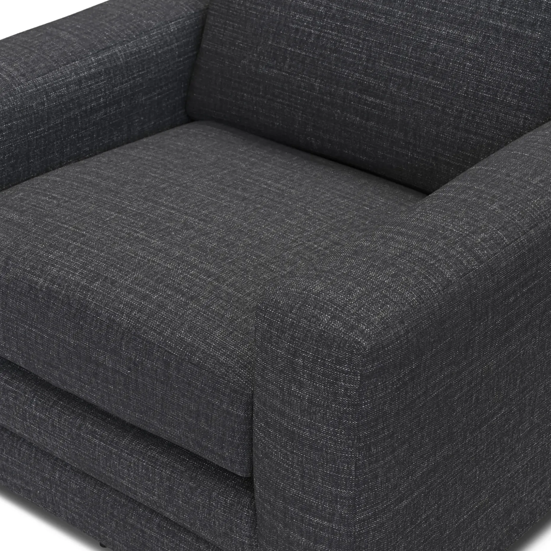 Riley 42" Grand Swivel Chair - Napa Charcoal