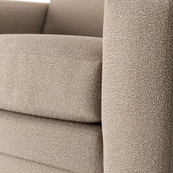 Riley 42" Grand Swivel Chair - Sandstone Wool Bouclé
