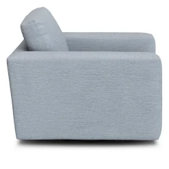Riley 42" Grand Swivel Chair - Silver Light Blue