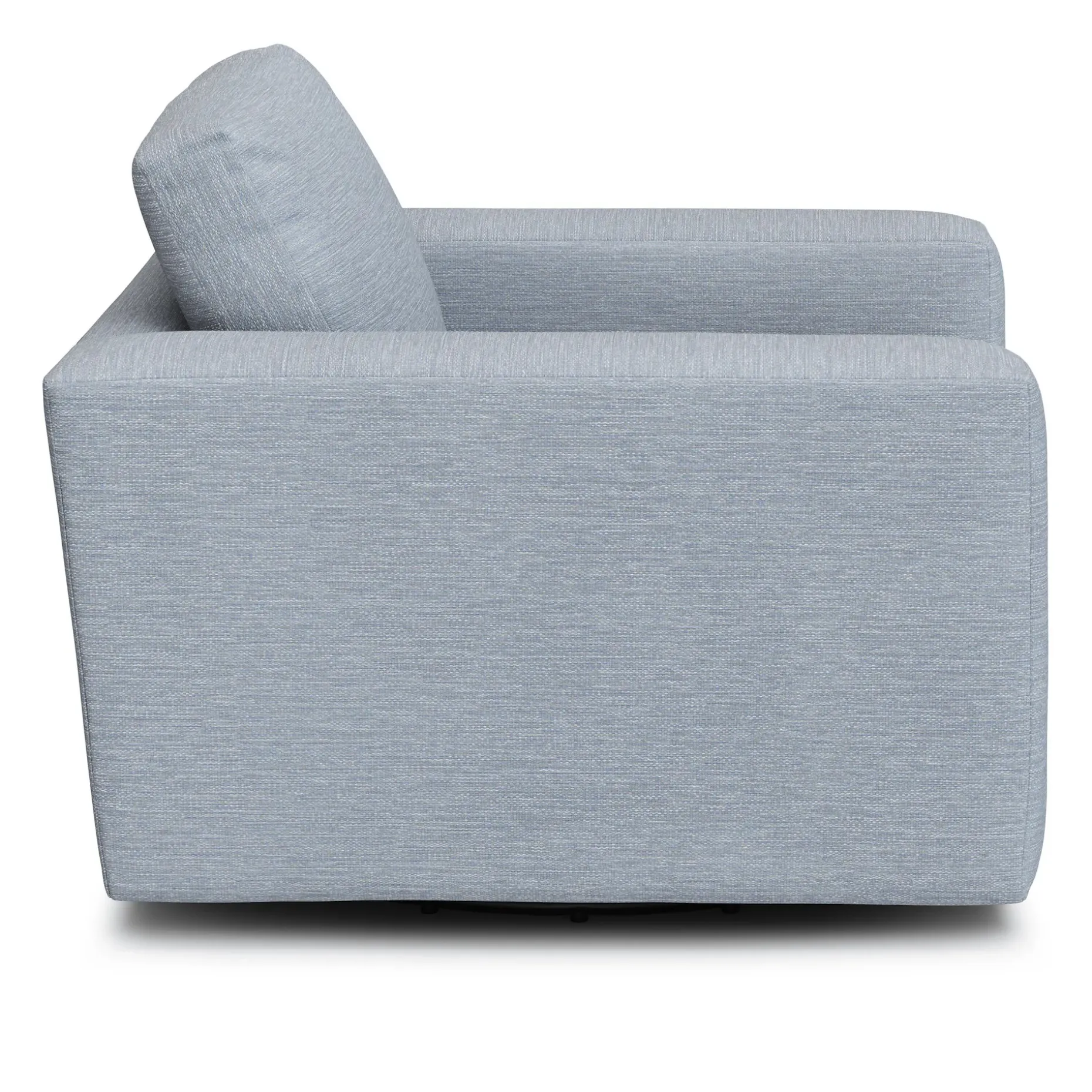 Riley 42" Grand Swivel Chair - Silver Light Blue